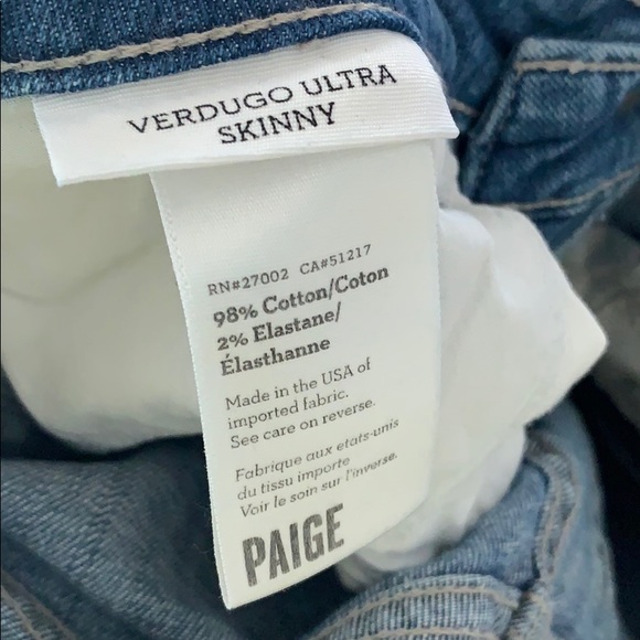 PAIGE Verdugo Ultra Skinny Jeans sz-29 - Picture 7 of 10